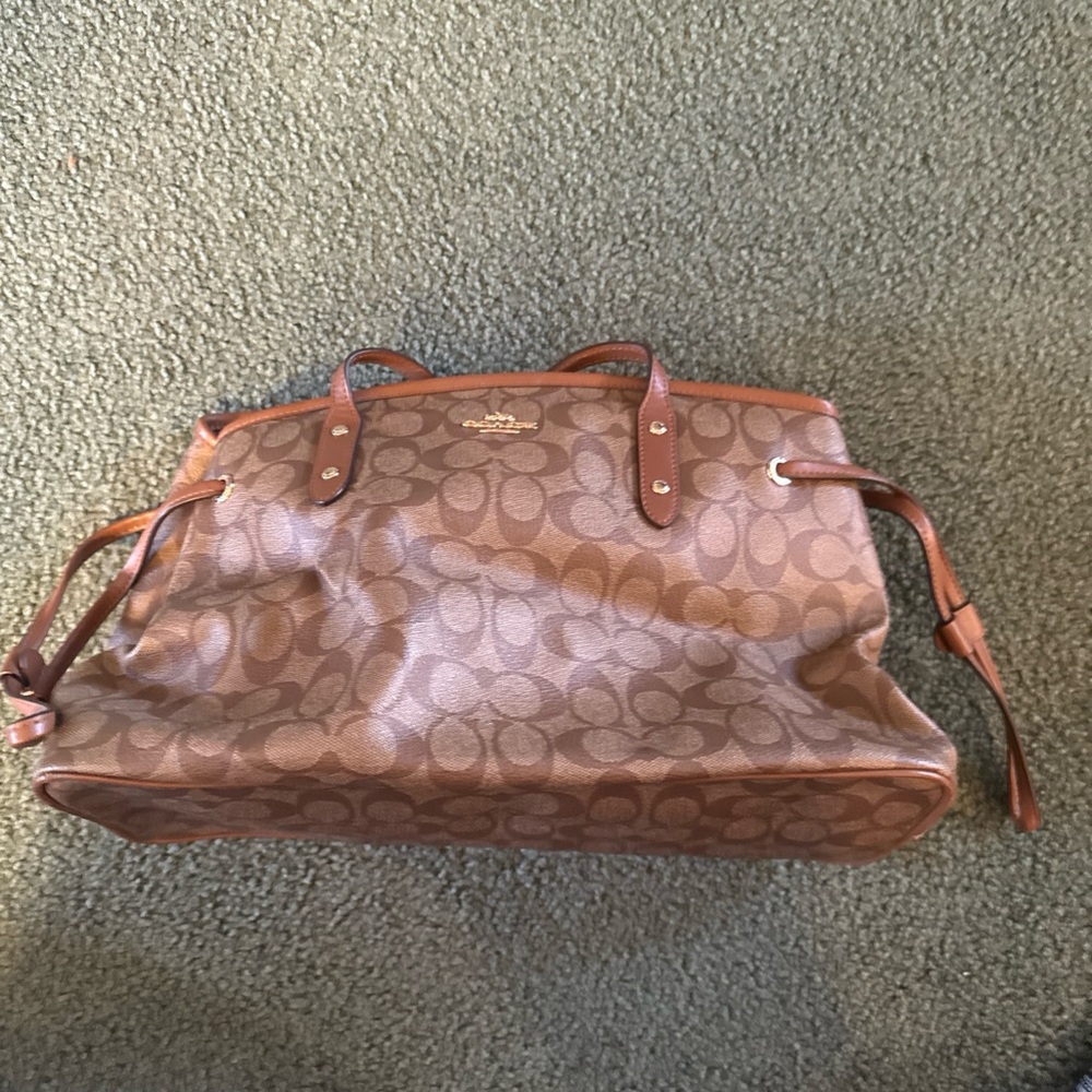 Coach Brown Signature Tote Bag